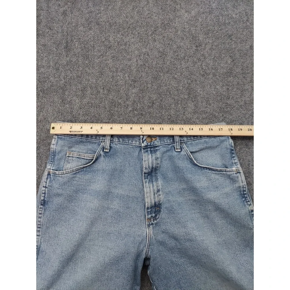 Wrangler‎ Denim Shorts Mens 36 Blue Light Wash Vtg Jorts Work Wear Jean Cotton